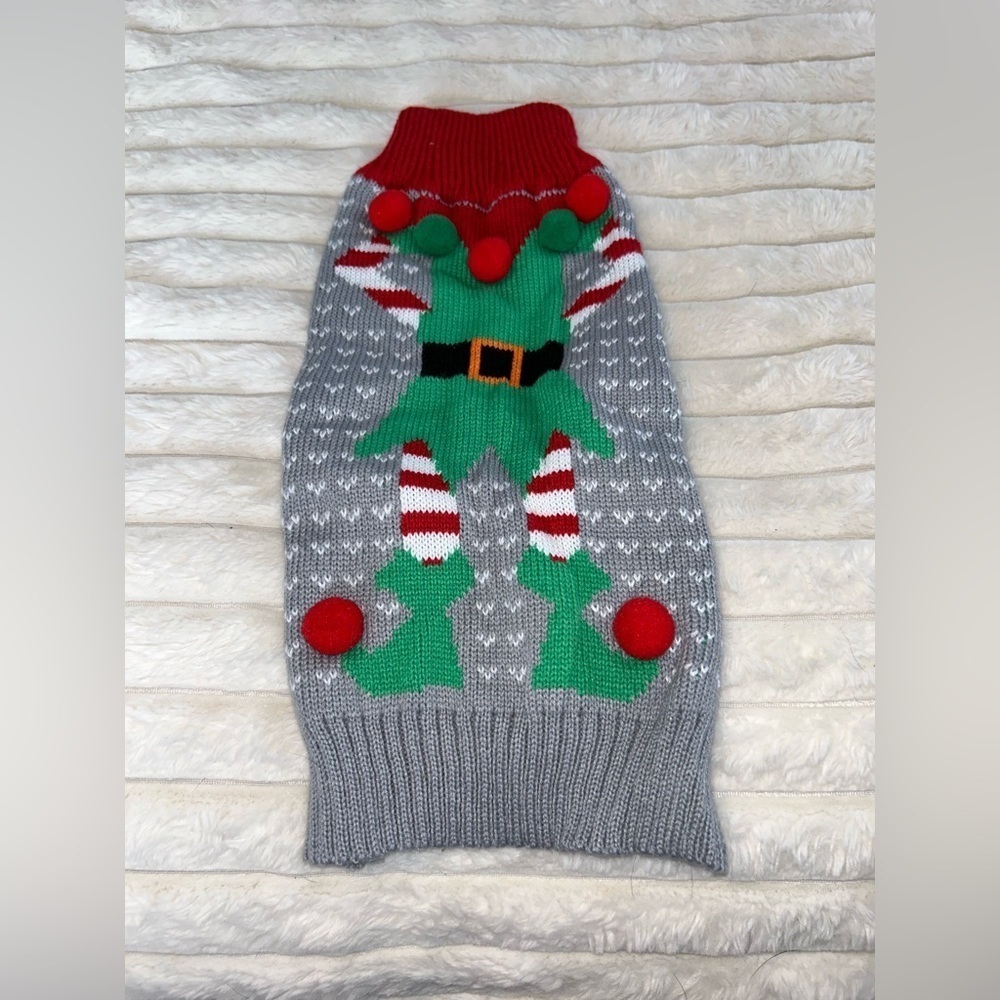 Knitted Christmas Elf Pet Sweater